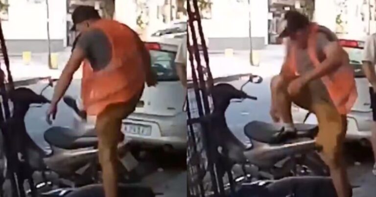 Video: una pelea entre «trapitos» terminó con una motocicleta destrozada en Córdoba